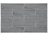 3 x 12 in Teramoda Charcoal Glossy Pressed Glazed Ceramic Tile