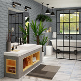 3 x 12 in Teramoda Charcoal Glossy Pressed Glazed Ceramic Tile