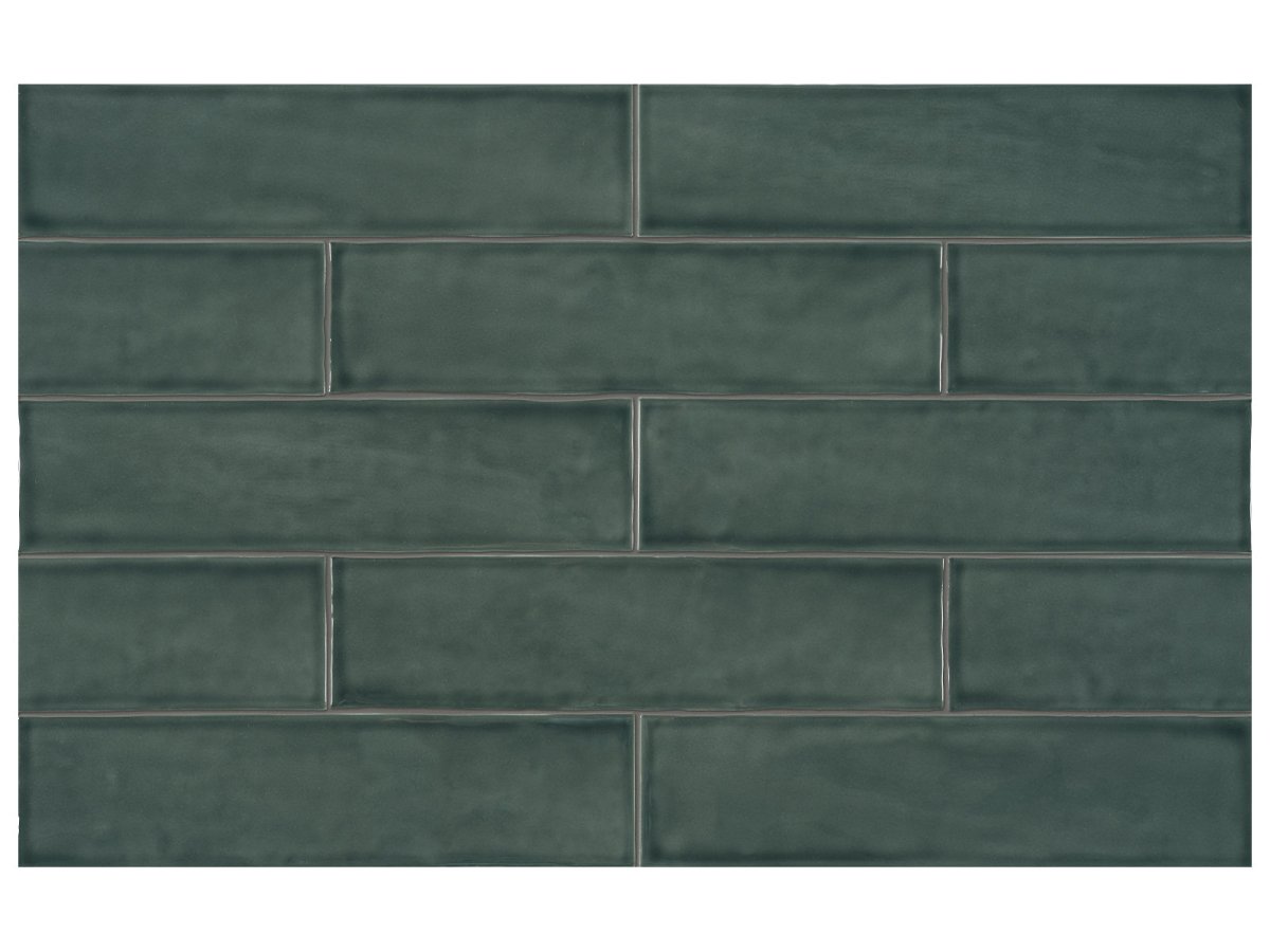 3 x 12 in Teramoda Emerald Glossy Pressed Glazed Ceramic Tile