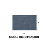 3 x 12 in. Teramoda Ink Glossy Pressed Glazed Ceramic Tile