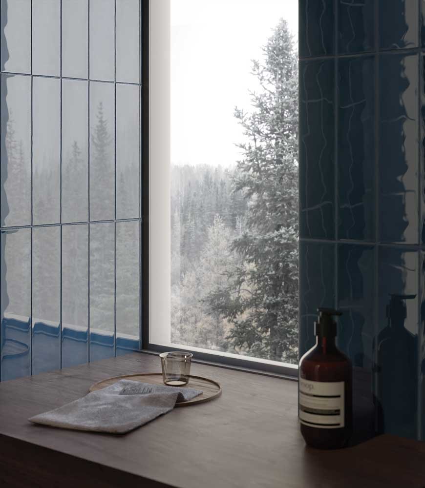 3 x 12 in. Teramoda Ink Glossy Pressed Glazed Ceramic Tile