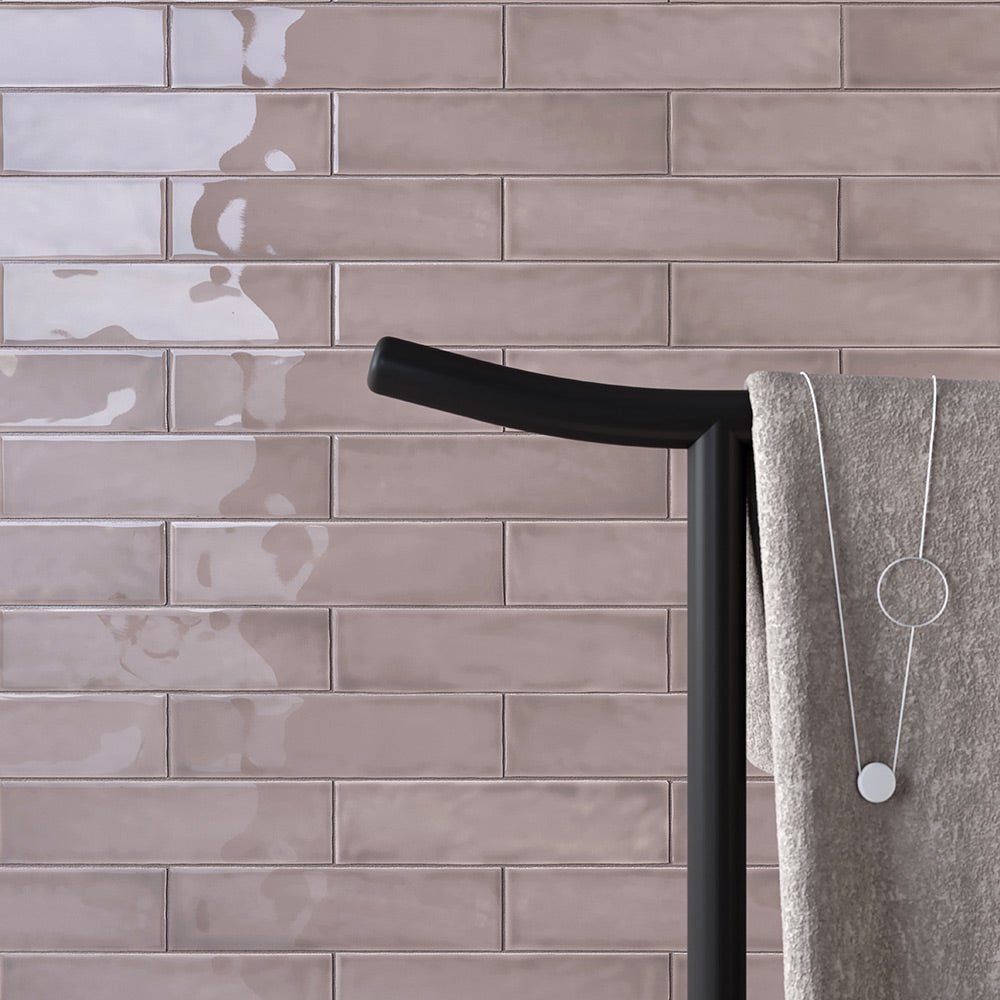 3 x 12 in. Teramoda Petal Pink Glossy Pressed Glazed Ceramic Tile