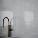 3 x 12 in Teramoda Silver Glossy Pressed Glazed Ceramic Tile