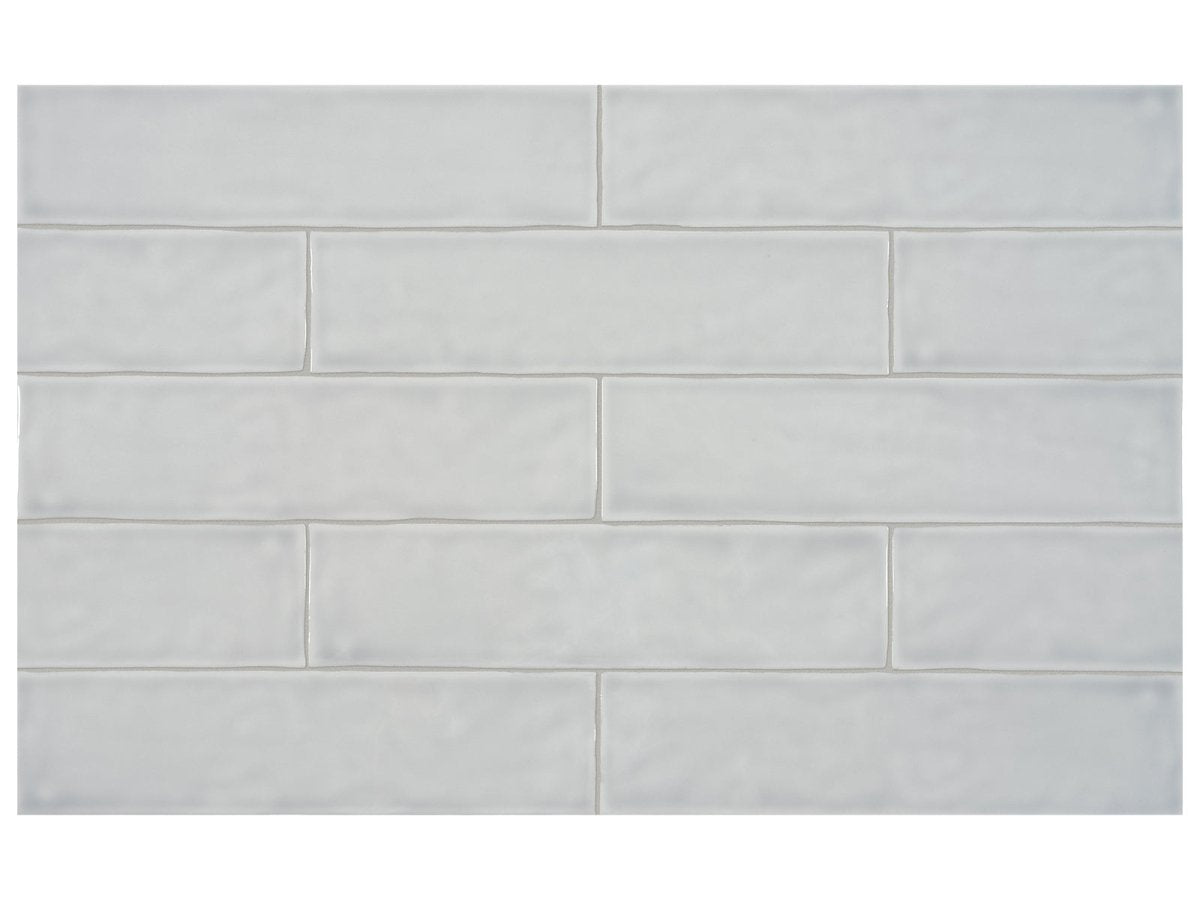 3 x 12 in Teramoda Silver Glossy Pressed Glazed Ceramic Tile