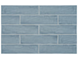 3 x 12 in Teramoda Sky Glossy Pressed Glazed Ceramic Tile