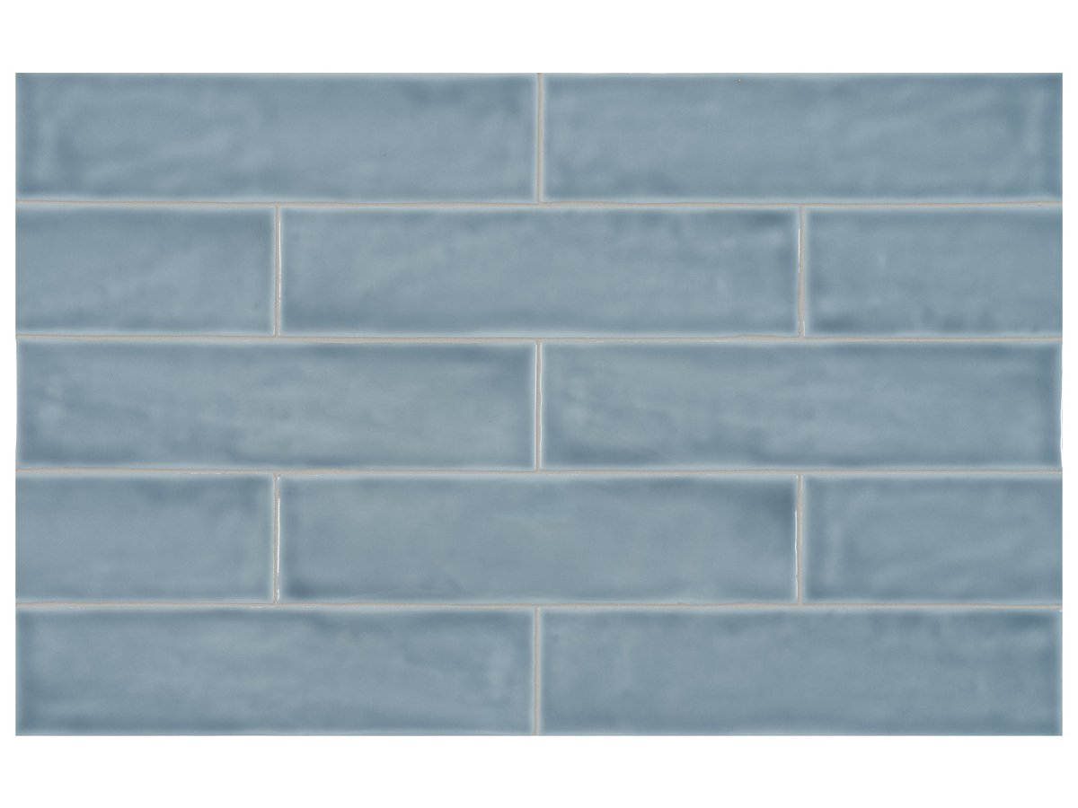 3 x 12 in Teramoda Sky Glossy Pressed Glazed Ceramic Tile