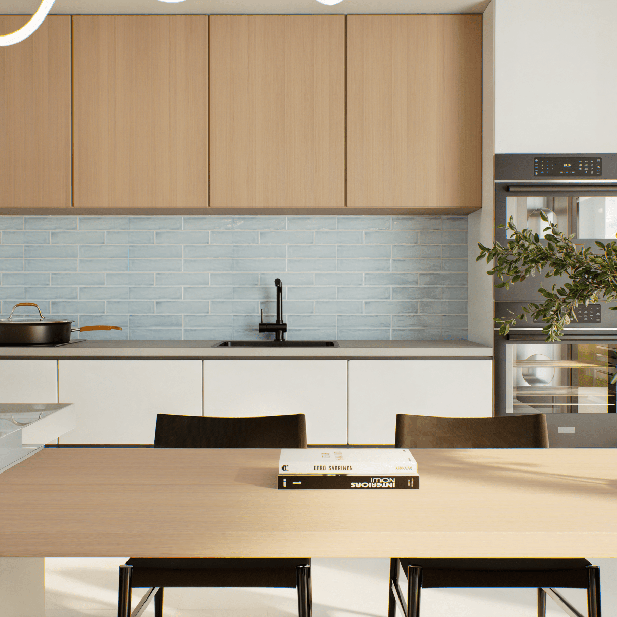3 x 12 in Teramoda Sky Glossy Pressed Glazed Ceramic Tile
