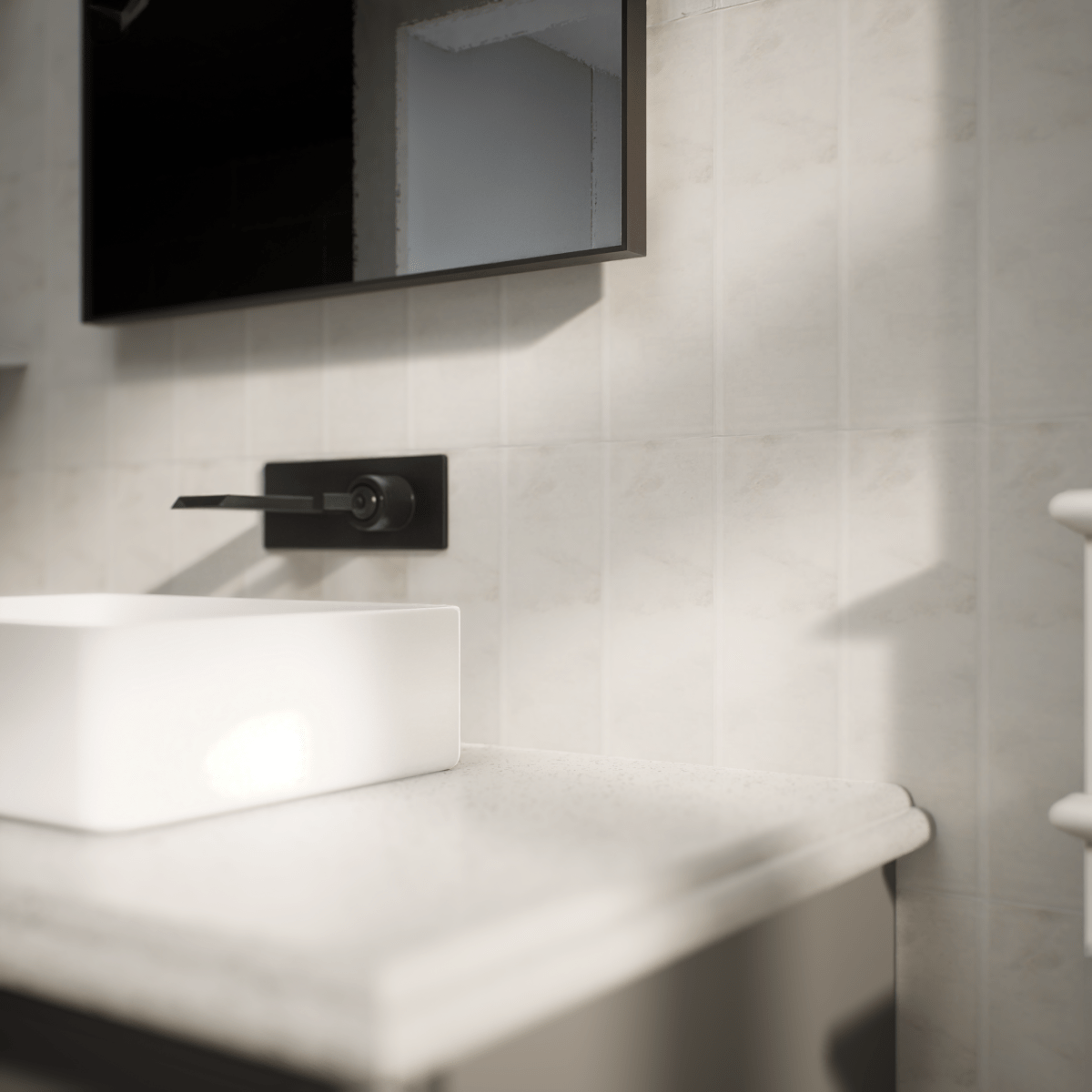3 X 13 In Bellina Grey Matte Glazed Ceramic Bullnose