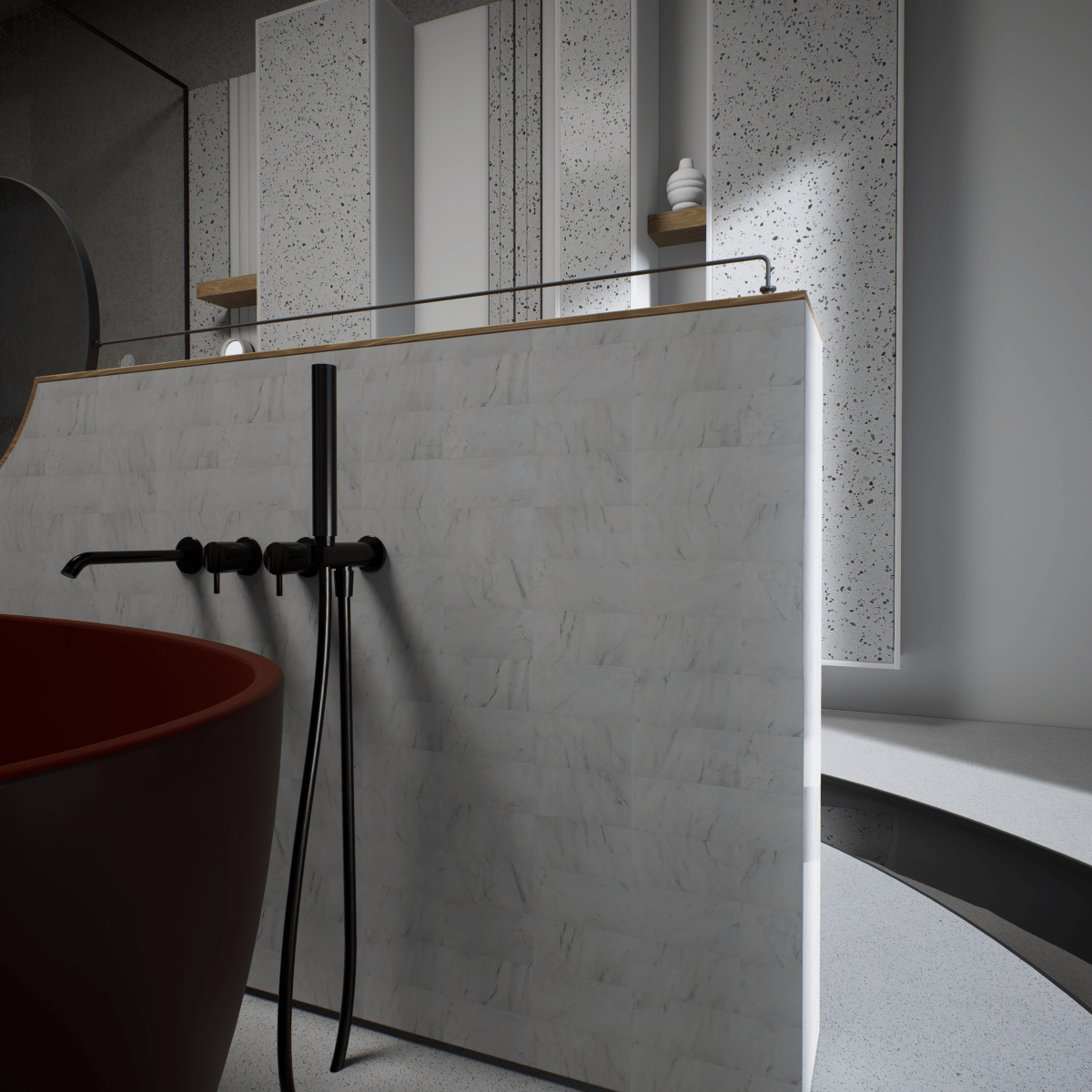 3 X 6 In Bianco Venatino Polished Marble