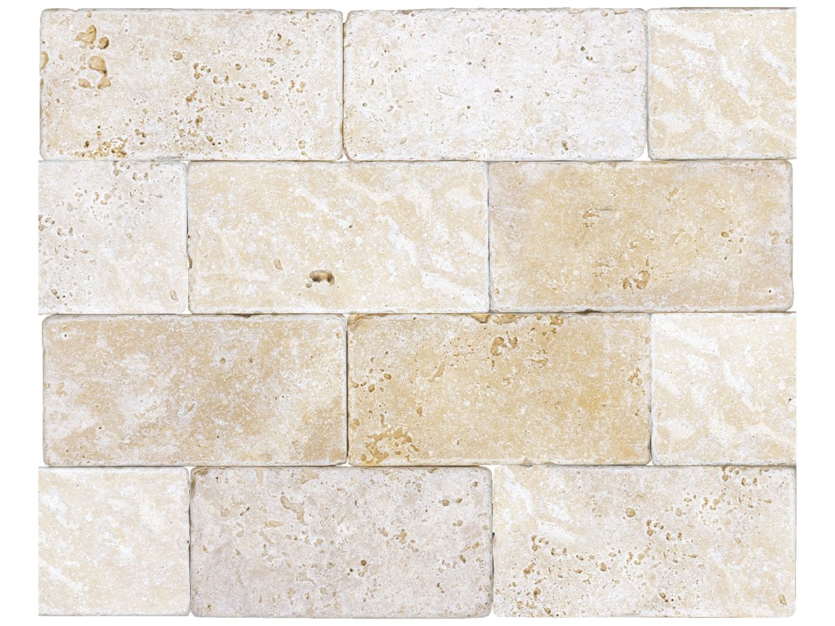 3 X 6 In Ivory Tumbled Travertine