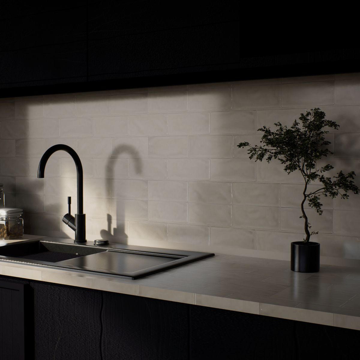 3 X 6 In Marlow Earth Glossy Pressed Glazed Ceramic