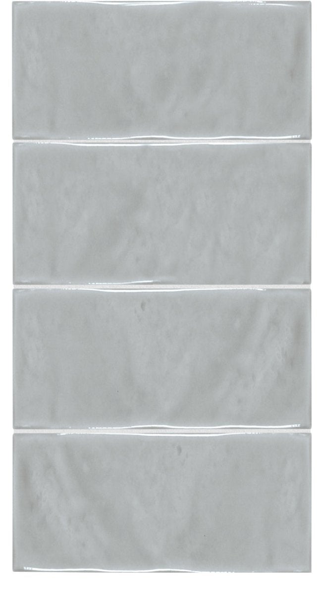 3 X 6 In Marlow Smoke Glossy Pressed Glazed Ceramic