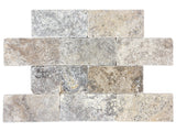 3 X 6 In Silver Ash Tumbled Travertine Field Tile