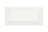 3 x 6 in. Soho Canvas White Beveled Glossy Pressed Glazed Ceramic Wall Tile