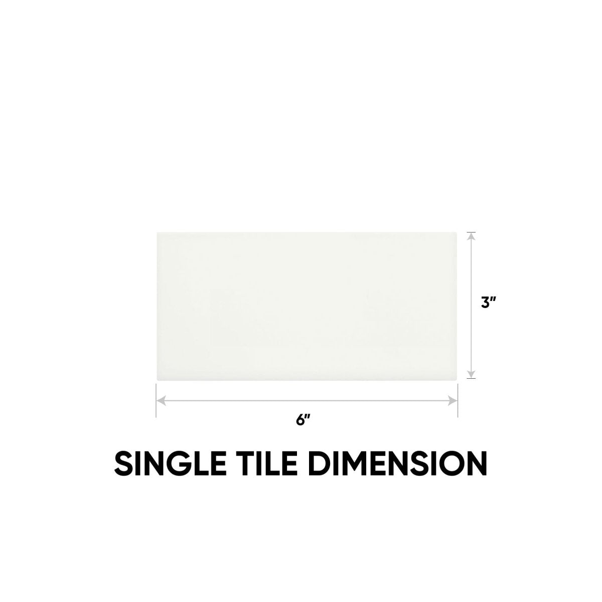 3 x 6 in. Soho Canvas White Glossy Pressed Glazed Ceramic Wall Tile