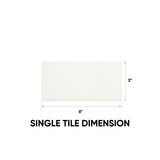 3 x 6 in. Soho Canvas White Glossy Pressed Glazed Ceramic Wall Tile