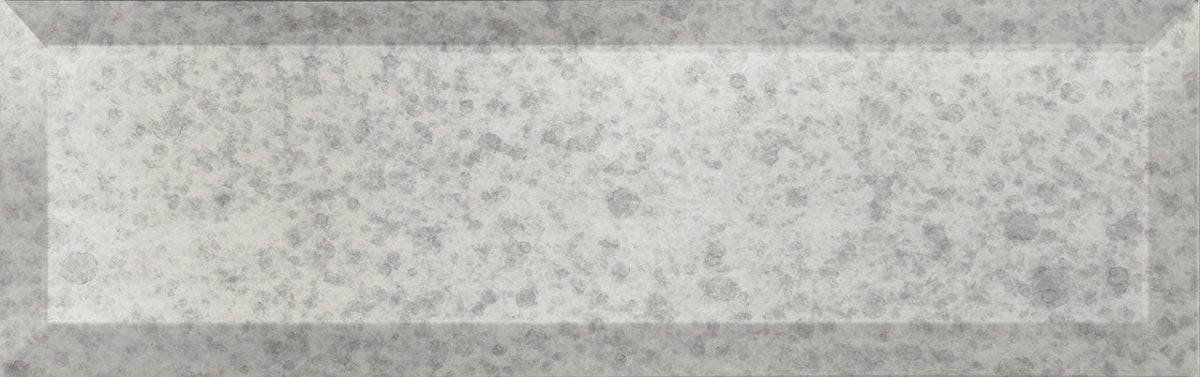 3 X 9 In Beveled Antique Silver Obsidian Glass Tile