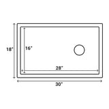 30-inch Fireclay Farmhouse Offset Drain Kitchen Sink Single Bowl White