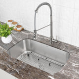 30-inch Undermount 16 Gauge Stainless Steel Kitchen Sink Single Bowl