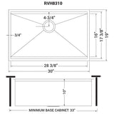 30-inch Workstation Ledge Undermount 16 Gauge Stainless Steel Kitchen Sink Single Bowl