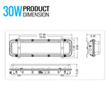 30 Watt 2FT LED Explosion Proof Vapor Proof Light, R Series, Dimmable, 5000K, 4200LM, AC100-277V, IP66, Hazardous Location Lighting Fixtures
