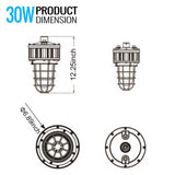 30 Watt LED Explosion Proof Jelly Jar Light, G Series, Dimmable, 5000K, 4050LM, AC100-277V, IP66, Hazardous Location Lighting Fixtures