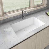 30 x 18 inch Granite Composite Undermount Single Bowl Kitchen Sink