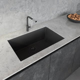 30 x 18 inch Granite Composite Undermount Single Bowl Kitchen Sink