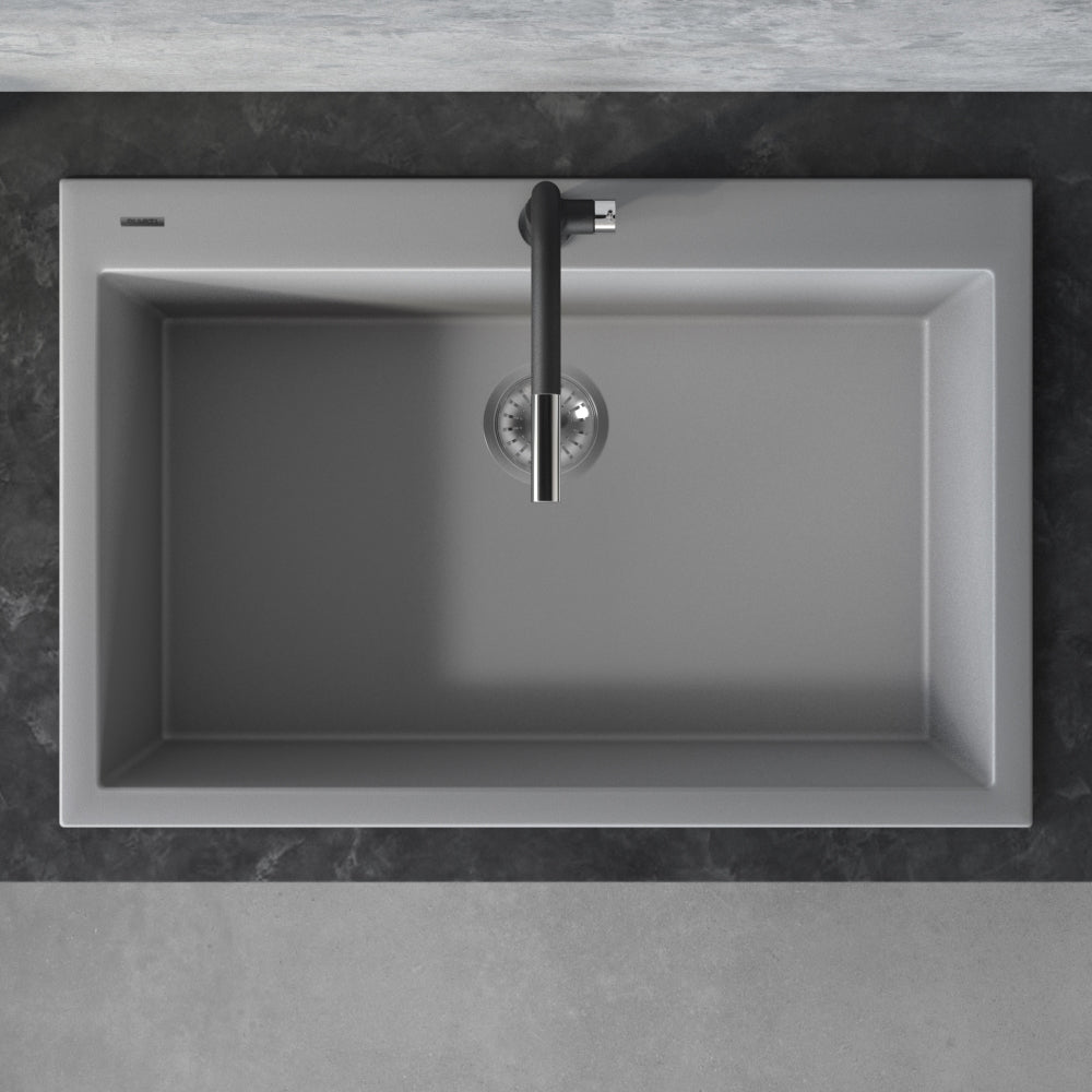 30 x 20 inch Drop-in Topmount Granite Composite Single Bowl Kitchen Sink