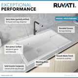 30 x 20 inch Drop-in Topmount Granite Composite Single Bowl Kitchen Sink