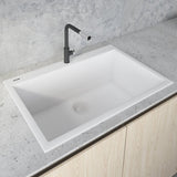 30 x 20 inch Drop-in Topmount Granite Composite Single Bowl Kitchen Sink