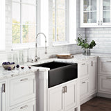 30 x 20 inch Fireclay Reversible Farmhouse Apron-Front Kitchen Sink Single Bowl