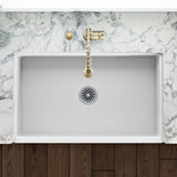 30 x 20 inch Fireclay Reversible Farmhouse Apron-Front Kitchen Sink Single Bowl