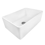 30 x 20 inch Fireclay Reversible Farmhouse Apron-Front Kitchen Sink Single Bowl