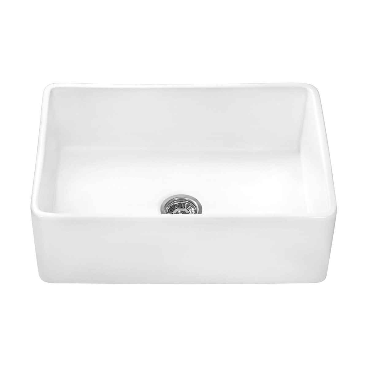 30 x 20 inch Fireclay Reversible Farmhouse Apron-Front Kitchen Sink Single Bowl