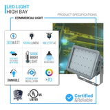 300 Watt LED Explosion Proof Lighting, A Series, Dimmable, 5000K, 42000LM, AC100-277V, IP66, Ideal for Oil & Gas Refineries, Drilling Rigs, Petrochemical Facilities