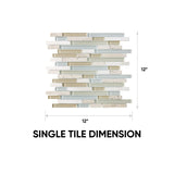 Spa Random Strip Glass Stone Blend Mosaic