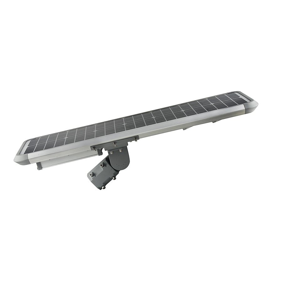 30W Outdoor LED Solar Street Light, 6500K, 3800LM, IP66, 18VDC, Adjustable Mount, Silver, Solar Powered Security Light, For Parking Lot, Yard, Garden, Street, Deck