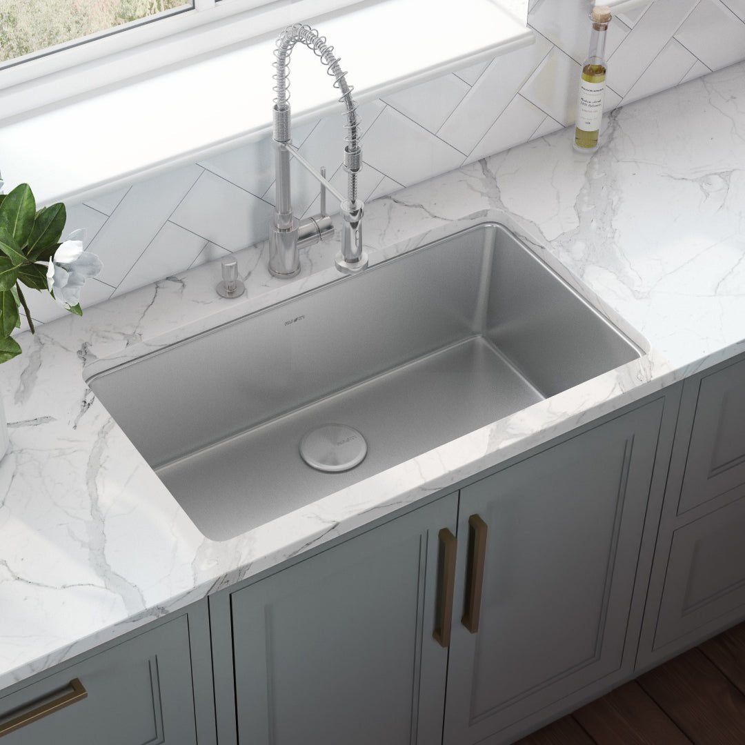 31-inch Undermount Kitchen Sink 16 Gauge Stainless Steel Single Bowl