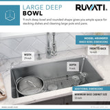 31-inch Undermount Kitchen Sink 16 Gauge Stainless Steel Single Bowl