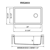 31 x 19 inch Undermount Granite Composite Single Bowl Kitchen Sink