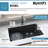 31 x 19 inch Undermount Granite Composite Single Bowl Kitchen Sink