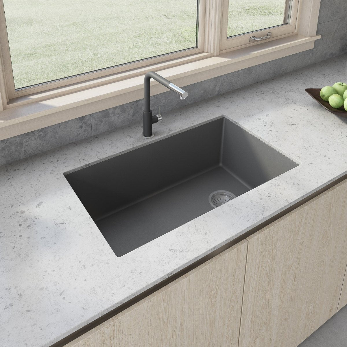 31 x 19 inch Undermount Granite Composite Single Bowl Kitchen Sink
