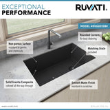 31 x 19 inch Undermount Granite Composite Single Bowl Kitchen Sink
