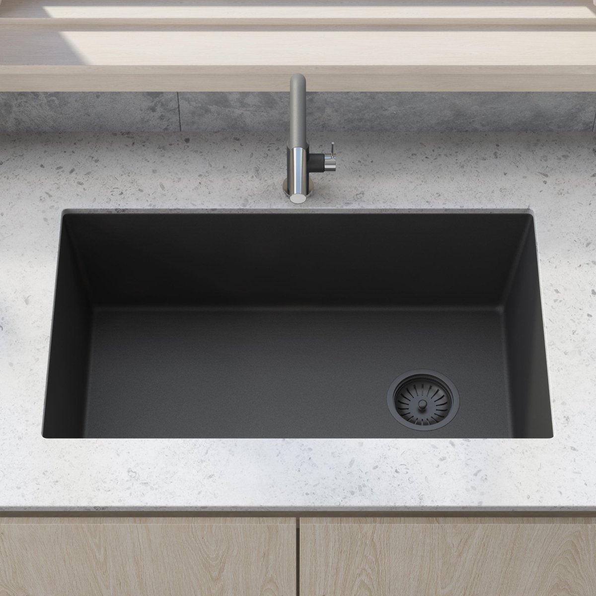 31 x 19 inch Undermount Granite Composite Single Bowl Kitchen Sink