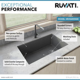 31 x 19 inch Undermount Granite Composite Single Bowl Kitchen Sink
