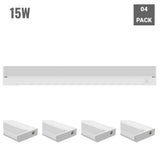 Under Cabinet LED Lighting, Dimmable, CRI90, White Finished, Direct Plug-in, Linkable, Color Changeable (3000K/4000K/5000K) Under Counter Lights for Kitchen, Desk, Workspace
