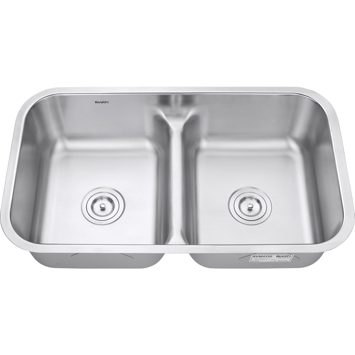 32-inch Low-Divide 50/50 Double Bowl Undermount 16 Gauge Stainless Steel Kitchen Sink