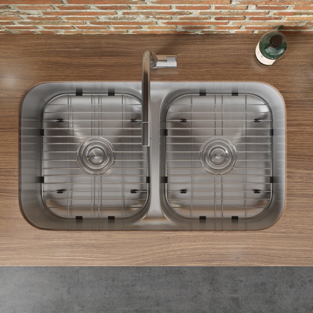 32-inch Low-Divide 50/50 Double Bowl Undermount 16 Gauge Stainless Steel Kitchen Sink