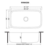 32-inch Undermount 16 Gauge Stainless Steel Kitchen Sink Single Bowl